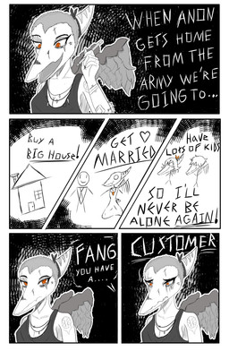 anthro blood bodily_fluids breasts bruised cleavage clothed clothing crying dialogue drawing_(object) drawing_in_a_drawing feathered_wings feathers female hair makeup mascara nosebleed running_makeup running_mascara sad short_hair solo tattoo tears text wings gothgator0 cavemanon_studios goodbye_volcano_high ko_op_(game_developer) snoot_game amber_(snoot_game) anon_(snoot_game) fang_(gvh) green_(snoot_game) prehistoric_species pterosaur reptile scalie absurd_res comic digital_drawing_(artwork) digital_media_(artwork) english_text hi_res monochrome spot_color