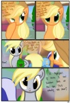 4_panel_comic absurd_res applejack_(mlp) border comic cutie_mark derpy_hooves_(mlp) dialogue earth_pony english_text equid equine feathered_wings feathers female feral friendship_is_magic grey_body grey_feathers group hasbro hi_res horn horse mammal minuette_(mlp) my_little_pony mythological_creature mythological_equine mythology pegasus pony pyruvate tail text unicorn white_border wings