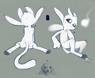 ambiguous_gender anthro biped black_sclera feline_tail fur hooves nude pupils simple_background sitting solo white_body white_fur white_pupils john002021 microsoft ori_(series) xbox_game_studios ori_(ori) guardian_spirit 2021 absurd_res colored digital_drawing_(artwork) digital_media_(artwork) hi_res