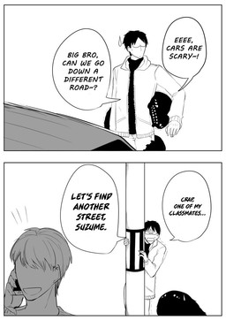 arthropod brother brother_and_sister car english_text eyewear glasses human insect interspecies larva mammal sanzo sibling sister suzume text translated vehicle

Rating: Safe
Score: 1
User: MidoriTranslates
Date: January 29, 2016