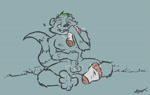 anthro bodily_fluids clothing footwear male masturbation musk musk_clouds sniffing sniffing_clothes sock_fetish sock_sniffing socks solo sweat gaygoat epic_games fortnite rufus_(fortnite) mammal procyonid raccoon animated no_sound short_playtime webm