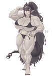 5_fingers 5_toes biceps big_breasts biped breasts feet female fingers hair horn humanoid_pointy_ears long_hair muscular muscular_female muscular_humanoid not_furry one_eye_closed pointy_ears red_eyes solo tail toes toumator18 cassandra_asmolith demon demon_humanoid horned_humanoid humanoid tailed_humanoid hi_res