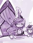 breakfast duo eating female food horn neko_heart lumineko friendship_is_magic hasbro my_little_pony mythology dream_luna princess_luna_(mlp) equid equine mammal mythological_creature mythological_equine unicorn digital_media_(artwork)