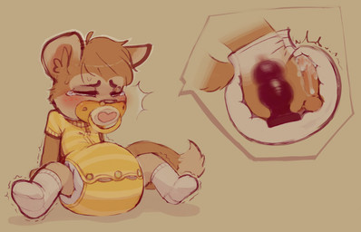 anal anal_knotting anal_masturbation anal_penetration anthro baby_bodysuit big_buttplug blush bodily_fluids brown_body brown_fur brown_hair brown_penis buttplug clothing cum cum_in_diaper cum_on_own_penis cum_on_penis cum_on_self diaper erection footwear fur genital_fluids genitals hair humanoid_genitalia humanoid_penis internal knotting legwear male masturbation object_in_ass onesie orgasm pacifier penetration penis plug_(sex_toy) sex sex_toy sex_toy_in_ass sex_toy_insertion shaking snapsuit socks solo tan_body tan_fur tears unclean_diaper vibrator vibrator_in_ass young young_anthro young_male skidoo canid canine canis domestic_dog husky mammal nordic_sled_dog spitz digital_media_(artwork)