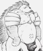 anthro belly bulge clothing kemono male moobs nipples overweight overweight_anthro overweight_male solo throbbing throbbing_bulge underwear yunukopi sleepy_princess_in_the_demon_castle majiro_the_hedgehog eulipotyphlan hedgehog mammal 2020 animated hi_res no_sound short_playtime sketch webm