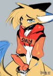 anthro balls bdsm big_penis genitals male penis small_balls solo cocoline_(artist) canid canine fox mammal hi_res