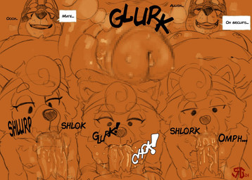 anthro censored_genitalia censored_penis duo female genitals humanoid_genitalia humanoid_penis male male/female penis sheeplygoatus bluey_(series) bandit_heeler wendy_(bluey) censored