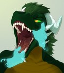 anthro disembodied_hand duo ghost_hand horn male mouth_play mouth_shot open_mouth solo_focus kittbites mythology dragon mythological_creature mythological_scalie scalie hi_res