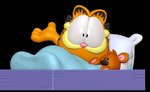 3d_modeling 3d_print bed bedding blanket feral furniture lying male orange_body pillow plushie simple_background smile solo teddy_bear sillytoys garfield_(series) garfield_the_cat domestic_cat felid feline felis mammal 3d_(artwork) digital_media_(artwork) hi_res