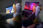 absurd_res aiming_at_another aiming_gun aiming_weapon applejack_(mlp) broken_horn caption electronics equid equine fan_character female feral friendship_is_magic gun handgun hasbro hi_res horn imminent_death kirin_(mlp) mammal meme my_little_pony my_little_pony:_the_movie_(2017) mythological_creature mythological_equine mythology photo_background photography_(artwork) ranged_weapon rarity_(mlp) real scales sitting solo television tempest_shadow_(mlp) unicorn weapon witchtaunter