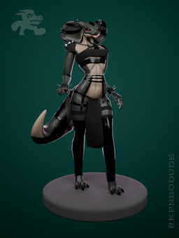 alternative_fashion anthro claws clothed clothing female forked_tongue goth goth_fashion gothic_snake green_body latex latex_clothing latex_legwear legwear lingerie living_tail red_eyes snake_hood snake_tail solo spikes sssira_(kpnbo) tail tattoo tongue unusual_anatomy unusual_tail wide_hips kpnbo reptile scalie snake 3:4 3d_(artwork) digital_media_(artwork) hi_res