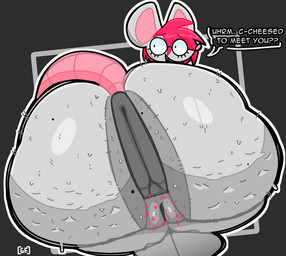 anthro anus anus_focus big_anus big_butt bodily_fluids bottom_heavy braces buckteeth butt butt_focus curvy_figure darkened_anus dialogue eyelashes eyewear female geek genitals glasses hair huge_anus huge_butt humor hyper hyper_anus hyper_butt logo looking_at_viewer looking_back looking_back_at_viewer mole_on_butt pink_hair pink_nose pink_pubes presenting presenting_anus presenting_hindquarters pubes puffy_anus pun rear_view round_glasses short solo sweat sweaty_butt tail talking_to_viewer teeth text thick_thighs vulva ghostfuckrr cybil_(ghostfuckrr) mammal mouse murid murine rodent 2026 artist_logo colored digital_drawing_(artwork) digital_media_(artwork) english_text hi_res