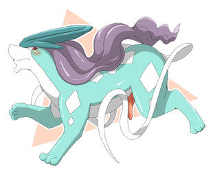 blush erection feral genitals male penis simple_background solo tapering_penis unwanted_erection white_background doneru nintendo pokemon generation_2_pokemon legendary_pokemon pokemon_(species) suicune 2015