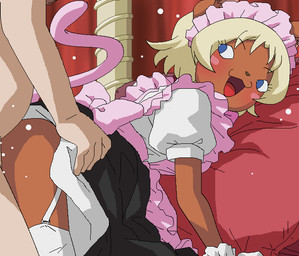 anthro bed blonde_hair blue_eyes blush clothing dress duo faceless_character faceless_male female female_focus female_penetrated from_behind_position furniture garter_straps hair looking_back maid_uniform male male/female male_penetrating male_penetrating_female penetration penile penile_penetration penis_in_vagina sex solo_focus uniform vaginal vaginal_penetration tomu heybot! maid-nyo domestic_cat felid feline felis human mammal aliasing digital_media_(artwork)