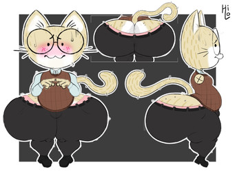 anthro big_butt black_bottomwear black_clothing black_eyes black_eyewear black_footwear black_glasses black_pants black_shoes blush blush_lines bodily_fluids bottom_heavy bottomwear brown_body brown_clothing brown_ears brown_fur brown_tail brown_topwear brown_vest butt clothed clothing eyewear footwear front_view fur glasses huge_butt hyper hyper_butt male multicolored_body multicolored_clothing multicolored_fur multicolored_topwear pants pink_clothing pink_underwear rear_view shirt shortstack shortstack_male shy side_view solo standing sweat tail tan_body tan_fur thick_thighs topwear two_tone_body two_tone_clothing two_tone_fur two_tone_topwear two_tone_vest underwear vest whiskers white_clothing white_shirt white_topwear wide_hips itsme_hilo domestic_cat felid feline felis mammal 2025 digital_media_(artwork) hi_res model_sheet signature