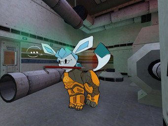 ambiguous_gender armor blue_body blue_fur clothing crowbar door eyewear feral fur glasses hair hev_suit inside laboratory lambda lambda_symbol nude object_in_mouth pipe ponytail solo speech_bubble tools mr_deggster half-life nintendo pokemon valve gordon_freeman eeveelution generation_4_pokemon glaceon pokemon_(species) 4:3 crossover hi_res