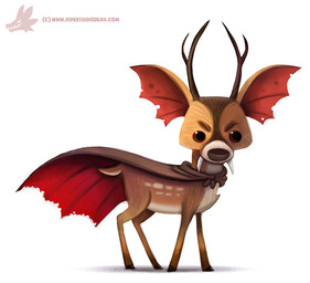 antlers beady_eyes black_eyes brown_body brown_fur cape clothing fangs feral fur horn humor male pun simple_background solo tan_body tan_fur teeth visual_pun white_background white_body white_fur piper_thibodeau deer mammal vampire digital_media_(artwork) digital_painting_(artwork) painting_(artwork)