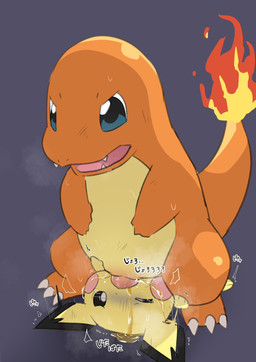 ambiguous_gender animal_genitalia bodily_fluids claws countershading crying drinking drinking_urine duo feral fire flaming_tail forced fur genital_fluids genital_slit genitals larger_male lying male male/ambiguous on_back on_top orange_body orange_scales peeing penis_in_mouth rape scales semi-anthro sex simple_background size_difference slightly_chubby slightly_chubby_male tail tears toe_claws urine urine_in_mouth watersports yellow_body yellow_fur young young_feral zaramecatnyar nintendo pokemon charmander generation_1_pokemon generation_2_pokemon pichu pokemon_(species) hi_res