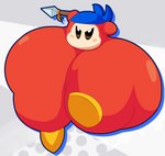 ambiguous_gender holding_melee_weapon holding_object holding_polearm holding_spear holding_weapon huge_thighs hyper hyper_thighs kerchief melee_weapon narrowed_eyes not_furry nude orange_body polearm solo spear thick_thighs weapon cyandrive98 kirby_(series) nintendo bandana_waddle_dee waddle_dee waddling_head absurd_res hi_res