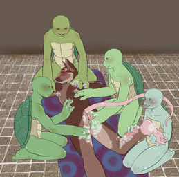 anthro anus assisted_bathing backsack balls bath bathing blush butt genitals group male male/male nude open_mouth blackdragon-sama teenage_mutant_ninja_turtles teenage_mutant_ninja_turtles_(2012) donatello_(tmnt) leonardo_(tmnt) master_splinter michelangelo_(tmnt) raphael_(tmnt) brown_rat mammal murid murine rat reptile rodent scalie turtle hi_res adopted_(lore) adopted_son_(lore) adoptive_father_(lore) brother_(lore) brothers_(lore) pseudo_incest_(lore) sibling_(lore)