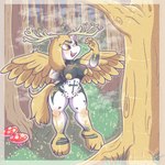 big_breasts blonde_hair breasts fantasy female genitals godness hair horn pussy solo tall wings alepawski hasbro my_little_pony darkend_woods_(ludexus) fan_character deer mammal 1:1 absurd_res hi_res