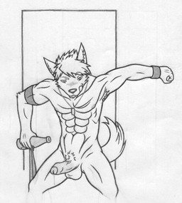 abs alcohol anthro armpit_hair balls beverage biceps biped blush bodily_fluids body_hair bottle container dog_tags drunk erection foreskin genital_fluids genitals hair humanoid_genitalia humanoid_penis licking licking_lips licking_own_lips looking_at_viewer male muscular muscular_anthro muscular_male nipples nude partially_retracted_foreskin pecs penis precum pubes self_lick solo standing substance_intoxication tail tongue tongue_out vein veiny_penis arsheton morenatsu kouya_aotsuki canid canine canis domestic_dog husky mammal nordic_sled_dog spitz greyscale monochrome
