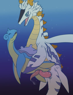 blue_body cloacal cloacal_penetration cloacal_penis duo eyes_closed feral flippers green_eyes male male/male open_mouth penetration seminal_groove sulcus sulcus_spermaticus underwater water white_body p.v.su bandai_namco digimon game_freak nintendo pokemon aquatic digimon_(species) generation_1_pokemon lapras plesiomon plesiosaur plesiosaurus pokemon_(species) prehistoric_species reptile scalie hi_res