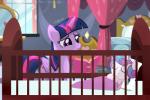 bed book cradle duo feathered_wings feathers female feral furniture hair horn inside magic mirror multicolored_hair sleeping smile window wings young shutterflyeqd friendship_is_magic hasbro my_little_pony mythology flurry_heart_(mlp) twilight_sparkle_(mlp) equid equine mammal mythological_creature mythological_equine winged_unicorn 2016 hi_res