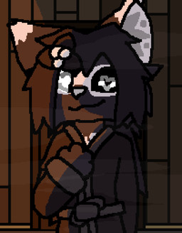 :3 accessory after_bath after_shower anthro bathrobe black_body black_flower black_hair black_sclera chest_markings clothing detailed_background door ear_tuft eye_glint facial_markings female flat_chested flower flower_in_hair fur fur_markings grey_clothing grey_eyes grey_inner_ear_fluff grey_robe hair hair_accessory hand_on_chest head_markings heart_pupils heart_symbol inner_ear_fluff light long_hair looking_at_viewer markings mask_(marking) plant robe robe_only sidelighting smile solo standing steam tuft wall_(structure) white_inner_ear white_markings white_nose wood wood_wall anon1zurr8 azure_(anon1zurr8) domestic_cat felid feline felis mammal 2025 absurd_res digital_drawing_(artwork) digital_media_(artwork) hi_res pixel_(artwork)