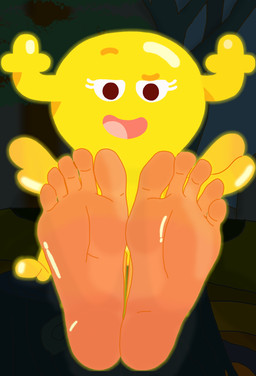 anthro antlers detailed_feet feet female foot_fetish foot_focus glistening glistening_body horn humanoid_feet looking_at_viewer plantigrade presenting sitting soles solo teasing teasing_viewer teasing_with_feet toes wings looney1119642 cartoon_network the_amazing_world_of_gumball penny_fitzgerald fairy absurd_res hi_res