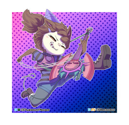 ambiguous_gender anthro axe_guitar black_clothing black_leggings black_legwear blush blush_stickers boots bottomwear brown_body brown_fur brown_hair clothing collar collarbone denim denim_bottomwear denim_clothing denim_shorts ear_tuft electric_guitar eyes_closed eyeshadow flat_chested footwear fur guitar guitar_pick hair hat headgear headwear inner_ear_fluff jumping knee_tuft leg_tuft leggings legwear makeup motion_lines multicolored_body multicolored_fur musical_instrument open_mouth open_smile party_hat pattern_background pattern_clothing pattern_shirt pattern_t-shirt pattern_topwear playing_guitar playing_music plucked_string_instrument ponytail raised_leg shirt shoes short_hair shorts simple_background smile solo spiked_collar spikes star-shaped_background star_polygon string_instrument striped_clothing striped_shirt striped_t-shirt striped_topwear stripes t-shirt topwear torn_clothing torn_crop_top torn_leggings torn_legwear tuft white_body white_fur young pleasantfurrini sigmabunn cartoon_network punk_rock summer_camp_island hedgehog_(sci) eulipotyphlan hedgehog mammal hi_res female_(lore)