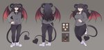 black_hair breasts clothed clothing female fully_clothed hair horn membrane_(anatomy) membranous_wings not_furry solo spade_tail tail wings belfryluna veronica_(dehelleman) demon humanoid model_sheet