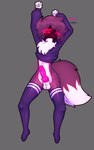 animal_genitalia animal_penis blush canine_genitalia canine_penis clothed clothing fluffy fluffy_tail footwear genitals glowing glowing_body glowing_eyes glowing_face glowing_genitalia glowing_penis hair hoodie knee_highs knee_socks legwear long_socks lying machine male neck_tuft penis purple_body raised_arm raised_arms raised_clothing short_hair smug smug_face socks solo stockings tail topwear tuft visor white_body doxebin protogen hi_res