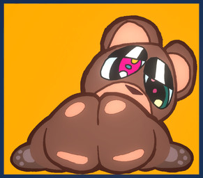 butt butt_focus feet male paws solo nartz kanye_west dropout_bear bear mammal