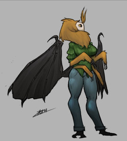 4_arms anthro breasts clothed clothing female flannel_shirt fluffy fully_clothed grey_background membrane_(anatomy) membranous_wings multi_arm multi_limb simple_background solo wings toxicempress3 bones_(cyborgzloth) arthropod bat hybrid insect lepidopteran mammal moth 2022 digital_media_(artwork) signature