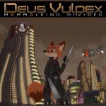 anthro blade brown_body brown_fur building city claws clothed clothing coat cybernetics dipstick_tail fur futuristic_architecture green_eyes machine male markings multicolored_tail parody solo tail tail_markings text topwear weapon hyenatig_(artist) deus_ex disney zootopia nick_wilde canid canine cyborg fox mammal red_fox true_fox 1:1 2017 absurd_res english_text hi_res