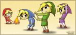 black_eyes blonde_hair buckteeth clothing fire group hair humanoid_pointy_ears male map not_furry teeth staticblu four_swords nin10doh! nintendo the_legend_of_zelda wind_waker toon_link humanoid hylian