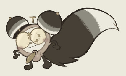 animal_genitalia animal_penis balls brown_balls brown_pawpads brown_sheath canine_genitalia canine_penis fox_tail genitals knot knotted_penis male pawpads penis sheath simple_background solo tail tan_background clockstops3am conditional_dnp object_shows tickit_(labbit) animate_inanimate living_clock