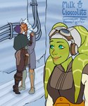 boots breasts clothing female female/female footwear green_body green_skin group hair kissing lekku_(anatomy) purple_hair shoes short_hair smile trio milk_cioccolato star_wars star_wars_rebels ahsoka_tano hera_syndulla sabine_wren alien human humanoid mammal togruta twi'lek hi_res