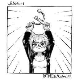 anal_hook anthro big_breasts breasts clothing communism eyewear female glasses humor jacket medium_hair politics sex_toy simple_background solo text topwear vibrator wand_vibrator call_me_ink patricia_playton felid feline mammal english_description english_text hi_res line_art monochrome
