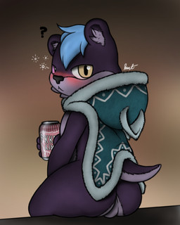 alcohol anthro beverage blush cider clothing drunk duo fur hair holding_object looking_at_viewer male nude perineum simple_background smile substance_intoxication geno28 kurt_the_thunderfloof alien domestic_cat felid feline felis mammal 2018 4:5 digital_media_(artwork) signature