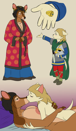 age_difference anglo-saxon anthro armor asian_clothing big_breasts black_hair black_nose blush breasts brown_body brown_fur chainmail clothed clothing duo ear_piercing east_asian_clothing facial_tuft female from_front_position fur hair headgear helmet history kissing korean_clothing long_hair lying male male/female mature_anthro mature_female melee_weapon missionary_position nipples nude older_female on_back piercing ring sex shota simple_background size_difference smile tuft vaginal weapon young young_anthro younger_male imierbenety hanna-barbera swat_kats bak_yuri percy_lynxoln deer domestic_cat felid feline felis mammal absurd_res crossover digital_drawing_(artwork) digital_media_(artwork) hi_res sketch