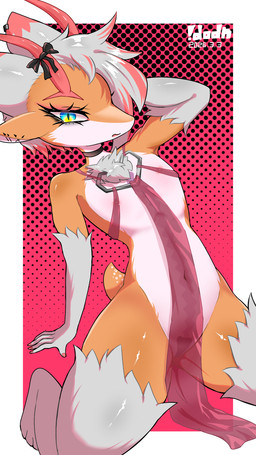 4_ears 5_fingers ambiguous_gender antennae_(anatomy) anthro blue_eyes brown_body brown_ears brown_fur c-string choker clothed clothing colored_nails eyebrows eyelashes eyeliner eyeshadow fingers fur fur_tuft grey_ears grey_hair hair jewelry kemono maebari makeup markings multi_ear multicolored_body multicolored_ears multicolored_eyes multicolored_fur multicolored_hair nails navel necklace nipple_slip nipples piercing pink_antennae pink_body pink_ears pink_fur pink_hair pink_nails pink_nipples purple_markings raised_arm ribbons short_tail sideless_clothing sitting skimpy slim solo spots spread_legs spreading tail thick_thighs thong translucent translucent_clothing tuft underwear yellow_eyes !dodn poraria_(!dodn) aquatic aquatic_gastropod gastropod mollusk sea_snail snail 9:16 absurd_res hi_res