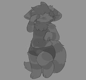 anthro boxers_(clothing) boxers_only clothed clothing embarrased_horny embarrassed genitals male penis shy solo steam steaming steaming_body topless underwear underwear_only vein veiny_penis bigbossnsfw domestic_cat felid feline felis mammal monochrome sketch