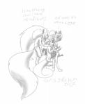 2017 4_ears blush canid canine chris_sketch clothed clothing dialogue digitigrade digo_marrallang dreamkeepers english_text female fur group hair hi_res indi_marrallang indigo_marrallang male mammal monochrome multi_ear tail text
