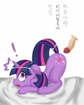 2012 bestiality cutie_mark disembodied_penis duo equid equine erection exclamation_point female female_focus female_on_human feral friendship_is_magic fur genitals hair hasbro hi_res horn human human_on_feral humanoid_genitalia humanoid_penis interspecies japanese_text male male/female male_on_feral mammal multicolored_hair my_little_pony mythological_creature mythological_equine mythology penis purple_body purple_eyes purple_fur purple_hair sd_(artist) solo_focus tail text translated twilight_sparkle_(mlp) two_tone_hair unicorn