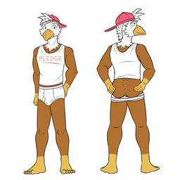 anthro anus backwards_cap backwards_hat barefoot beak blue_eyes briefs butt clothed clothing detailed_anus feet front_view hair hand_on_butt hand_on_own_butt hat headgear headwear looking_at_viewer looking_back male partially_clothed presenting presenting_anus rear_view shirt simple_background smile smiling_at_viewer solo spread_anus spread_butt spreading spreading_own_butt standing tank_top text text_on_clothing tighty_whities topwear underwear underwear_down white_briefs white_clothing white_hair white_underwear fuze hunter_fisher accipitrid accipitriform avian bald_eagle bird eagle sea_eagle hi_res