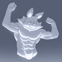 abs antennae_(anatomy) anthro clothed clothing eyebrows fist flexing grey_background grin male muscular muscular_anthro muscular_male pecs raised_arm raised_fist raised_hand simple_background smile solo topless golde lionel_(fluffedwings) arthropod insect lepidopteran moth 1:1 digital_media_(artwork) half-length_portrait hi_res monochrome portrait