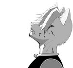 anthro clothed clothing inner_ear_fluff looking_up male mascot sad solo tuft redcrystal e621 tokyo_ghoul hexerade domestic_cat felid feline felis mammal greyscale meme monochrome reaction_image shaded male_(lore)