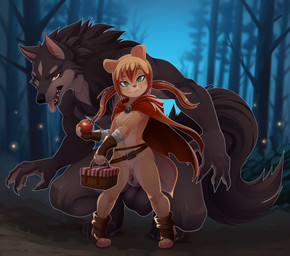 5_fingers animal_genitalia apple balls basket belt breasts cloak clothing container crouching duo female fingers food fruit genitals loli looking_at_viewer m/ muscular navel outside penis penis_tip picnic_basket plant sheath small_breasts standing tongue tongue_out urethra young b-ern mythology rocketgirl canid canine mammal mythological_canine mythological_creature rodent sciurid tree_squirrel werecanid werecanine werecreature werewolf 2026 hi_res